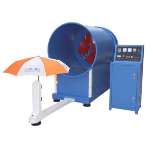 HY-826雨傘抗風試驗機：本試驗機是類比風吹時，雨傘抗風強度之環境試驗機設備，通過試驗而瞭解試品之抗風強度，為性改善產品質提供可靠有利之依據。
