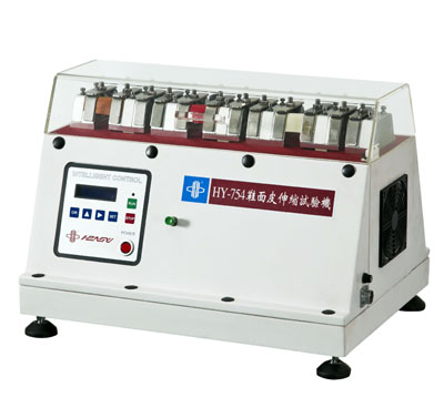 HY-754包裝用皮革耐折牢度試驗機：滿足標準：GB/T 20991，SATRA TM25，EN ISO 20344，ISO 4643